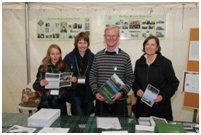 Trust stand in the marquee at Duart Castle L to R: Fiona, Frances & William Douglas and Sandra McLean